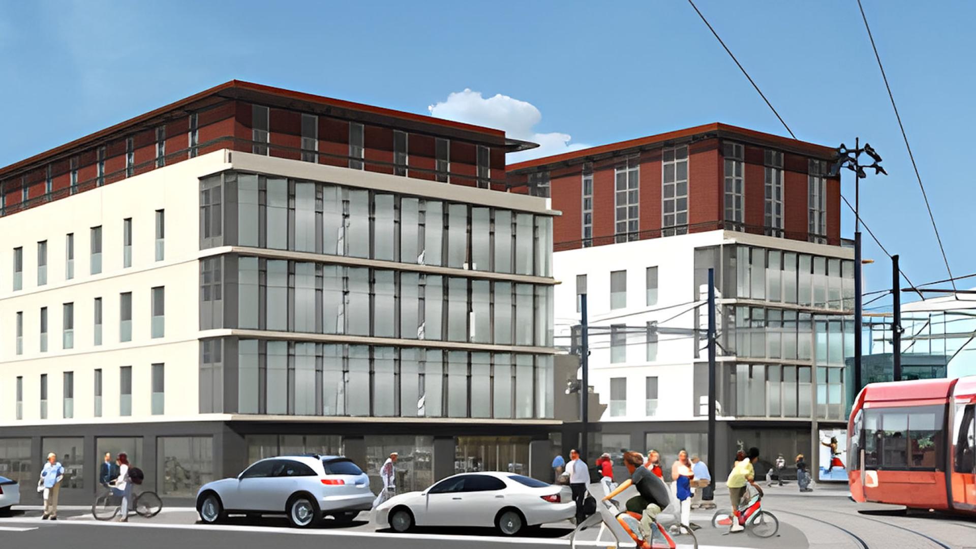 Axès AMO LELIEVRE Immobilier pour la construction d'un immeuble de bureaux Gare Nord Le Mans