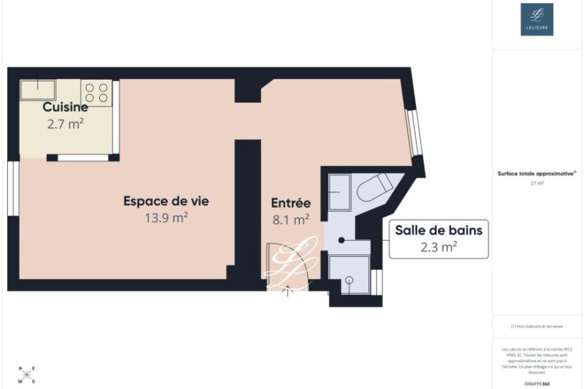 Réf. AG 4633 - Appartement 1 pièces