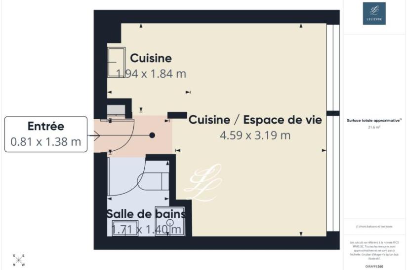 Réf. MBE0 4579 - Appartement 1 pièces