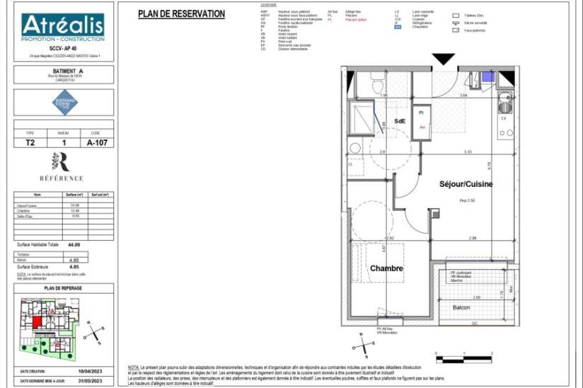 Réf. RC4319-A107 - Appartement 2 pièces